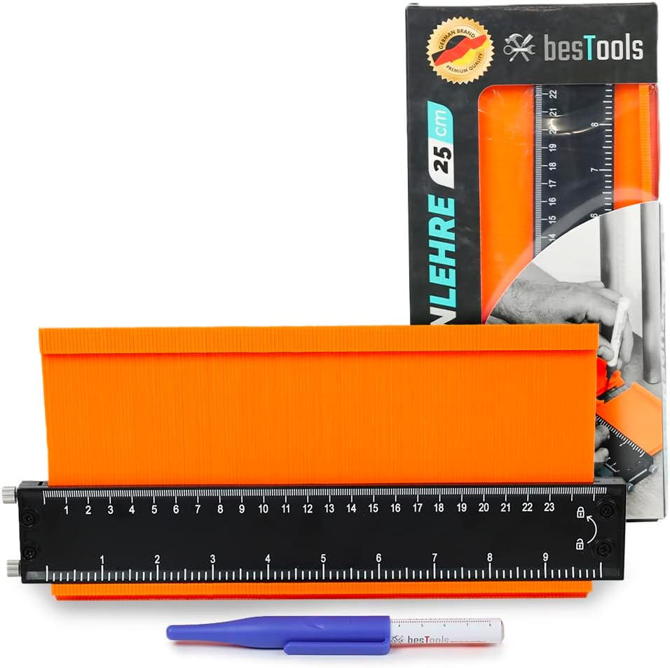 KONTURENLEHRE 25 cm - Orange, Kunststoff (29/14/2cm) - bestTools