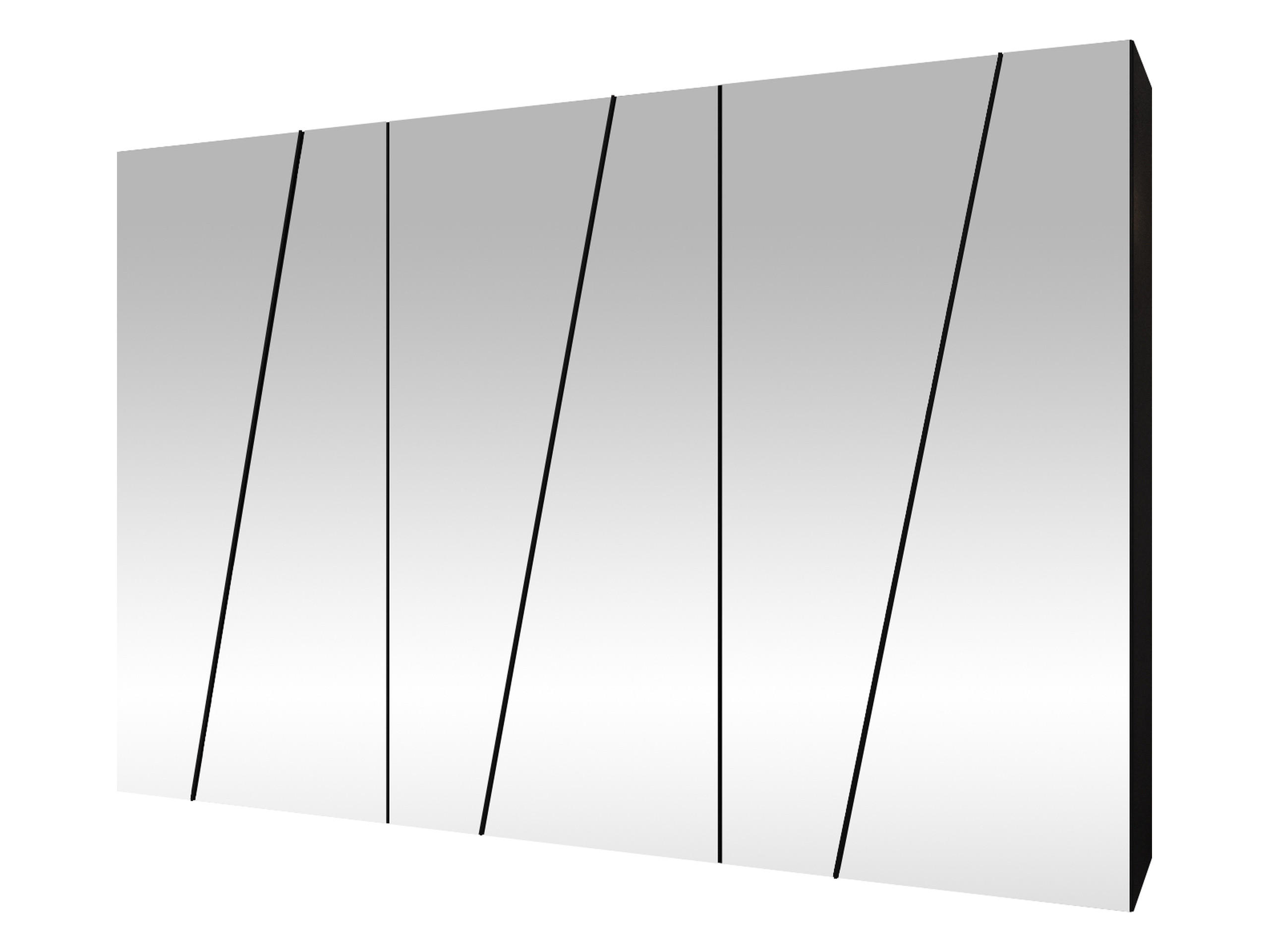 Mirjan24 Drehtürenschrank Schwarz 300x202x50 cm