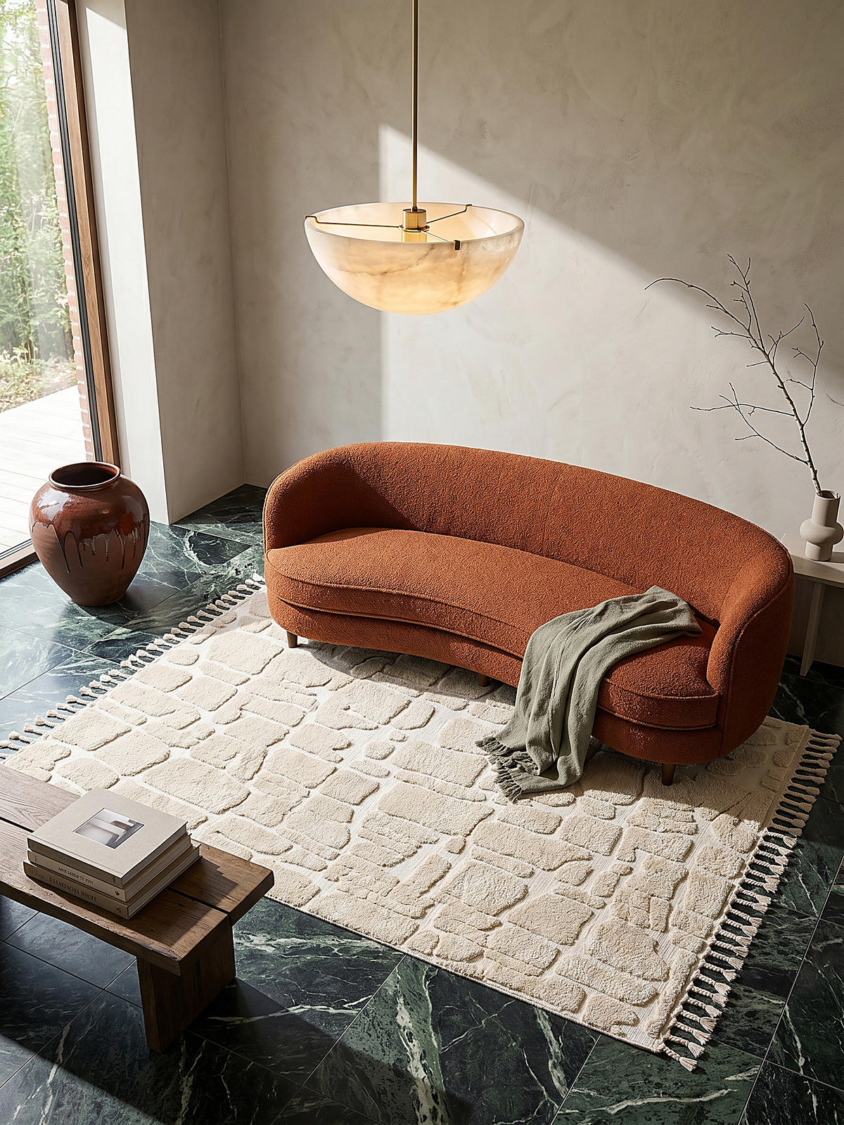 HOCHFLORTEPPICH mit Fransen MARA, geometrisch, Creme, 200 x 300 cm - Beige, Textil (300/200cm) - KADIMA DESIGN
