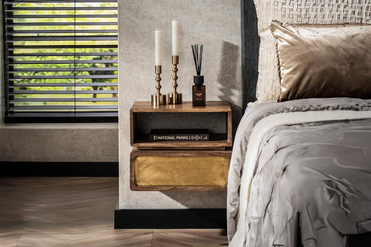 NACHTTISCH BRASY Holz Mango - Braun, Holz (40/33/30cm) - KAWOLA