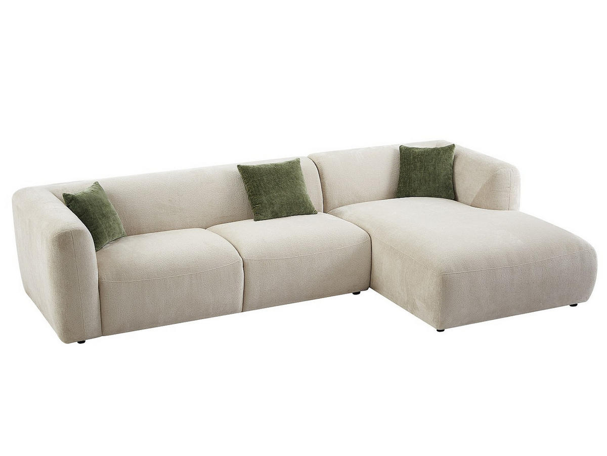 SOFA ohne Schlafmöglichkeit - 5 Personen-Sitzer - Stoff - Beige - - Beige, Textil (307/72/178cm) - Vente-Unique