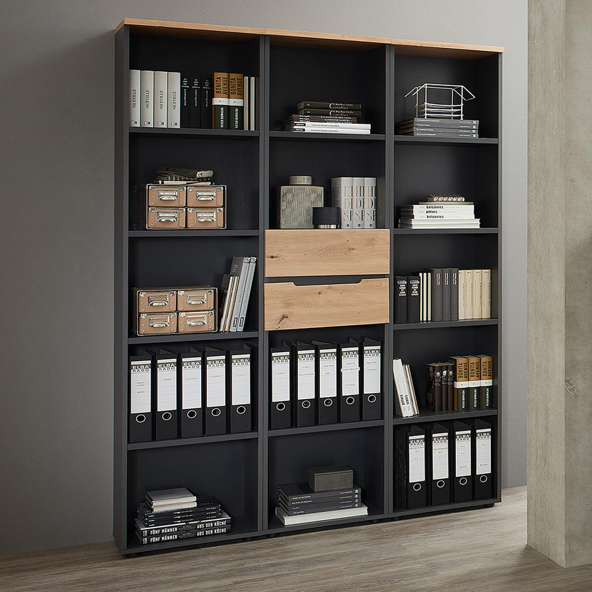 AKTENREGAL Manresa-36 - Braun, Holzwerkstoff (45/197/38cm) - Lomado