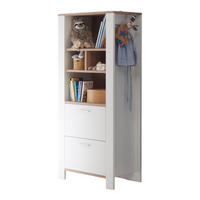 STANDREGAL Emma 63 x 44 x 155 aus Holzwerkstoff Farbe Weiß/Asteiche - Naturfarben, Holz (63/155/44cm) - 58aufmkessel