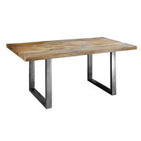 ESSTISCH Mango 160x90x76 natur lackiert RAILWAY #108 - Naturfarben, Holz (160/90/76cm) - Massivmoebel24