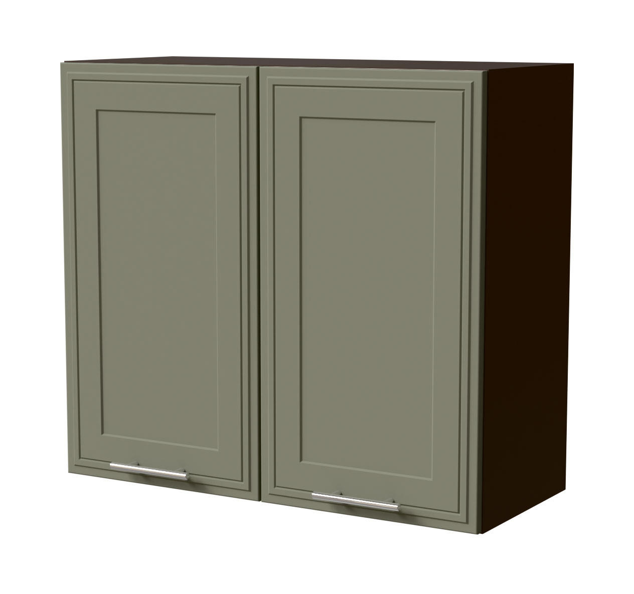 HÄNGESCHRANK Salo W3/80 Lava / Reed Green Matt 80 / 32,5 / 72cm - Dunkelgrau/Grün, Holz/Holzwerkstoff (80/72/32.5cm) - Feldmann-Wohnen