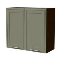 HÄNGESCHRANK Salo W3/80 Lava / Reed Green Matt 80 / 32,5 / 72cm - Dunkelgrau/Grün, Holz/Holzwerkstoff (80/72/32.5cm) - Feldmann-Wohnen