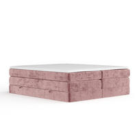 BOXSPRINGBETT Juniper Rosa 140/200 cm - Schwarz/Rosa, Holz/Holzwerkstoff (140/200cm) - Maison de Reve