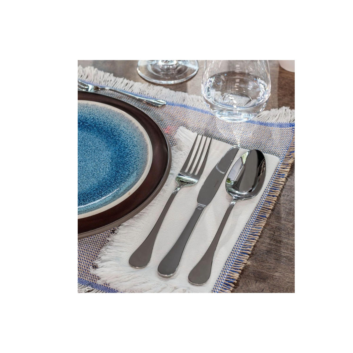 BESTECKSET Bloom - Edelstahl - Monoblock - 36-teilig / 6 Personen - Silberfarben, Metall - Sambonet