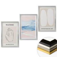 WANDBILDER 3er Set - 40x60 cm Silberner Rahmen - Matisses abstrakte Formen - Silberfarben, Kunststoff (40/60cm) - ArtPrintCave