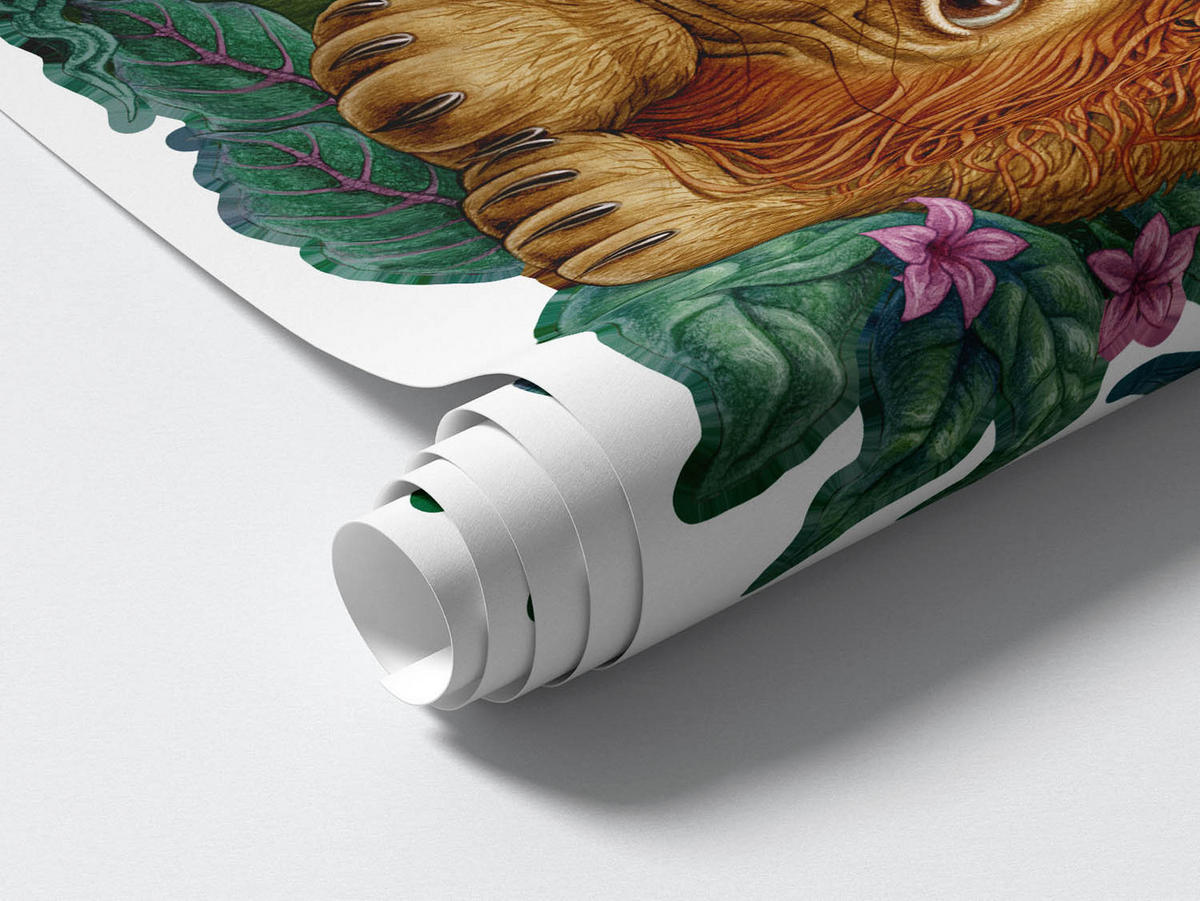 WANDAUFKLEBER 100x158cm - Tropischer Dschungel - Multicolor, Kunststoff (100/158/0.1cm) - Wallfluent