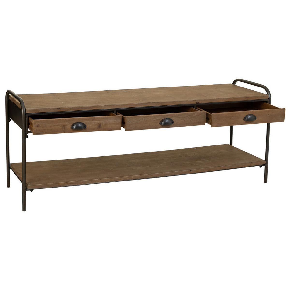 SIDEBOARD aus Holz und Metall 149x38x58 braunem - Braun, Holz (149/58/38cm) - Wanderlust