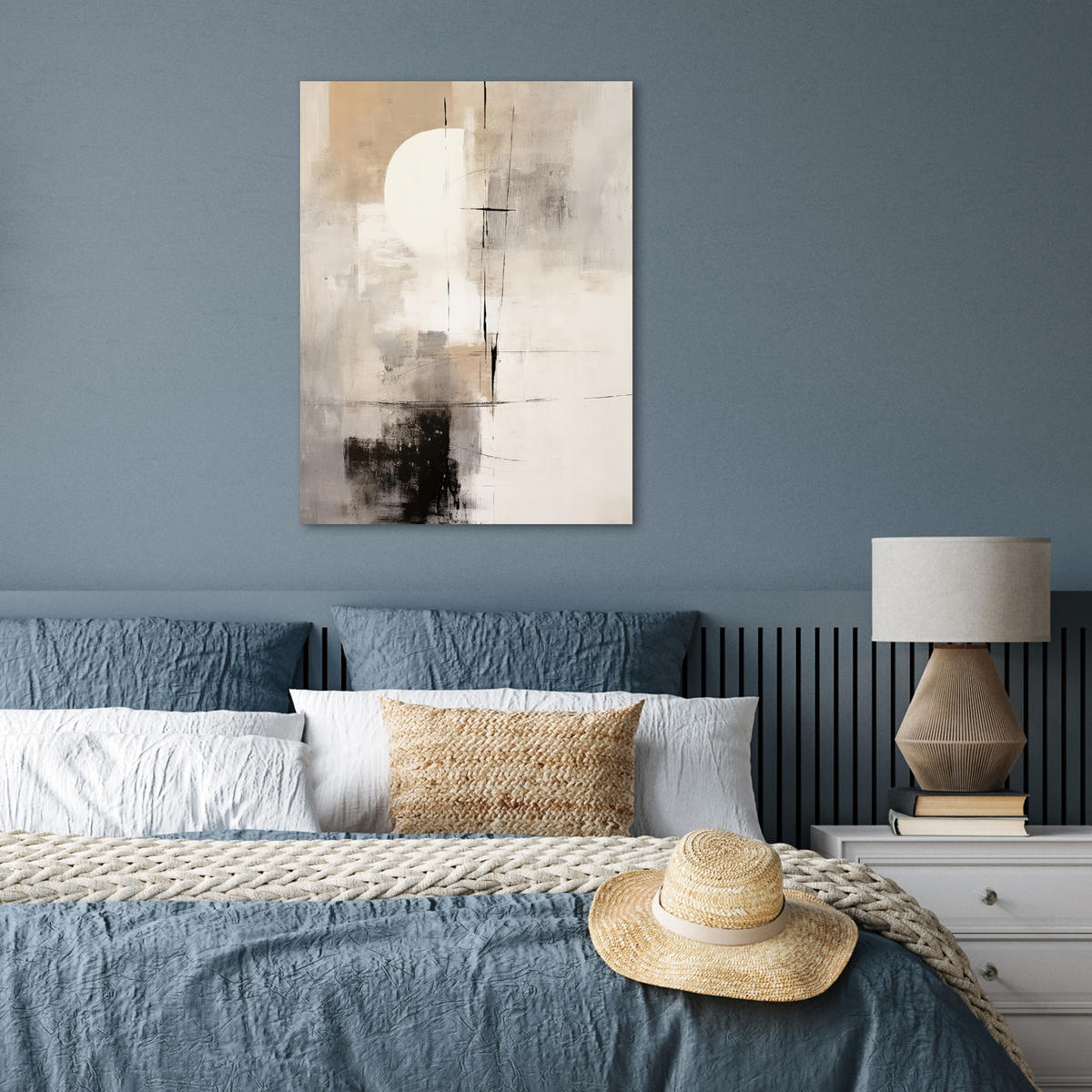 POSTER Abstrakt - Kunst - Grau 60x80 cm - Hellgrau, Papier (60/80/0.1cm) - MuchoWow