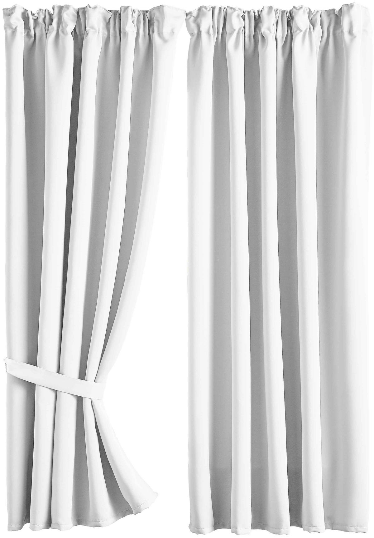 VORHANG 2ER SET NEWYORK HxB 160x140 cm Weiß - Weiß, Textil (140/160cm) - Gardinenbox
