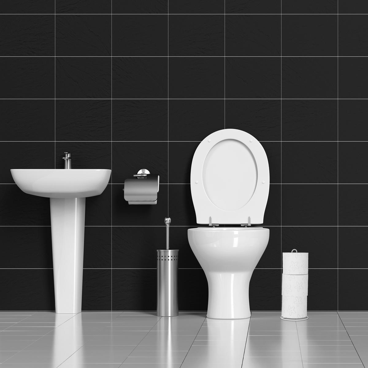 2XKÜCHENROLLENHALTER - Schwarz, Metall (13/32/13cm) - Relaxdays