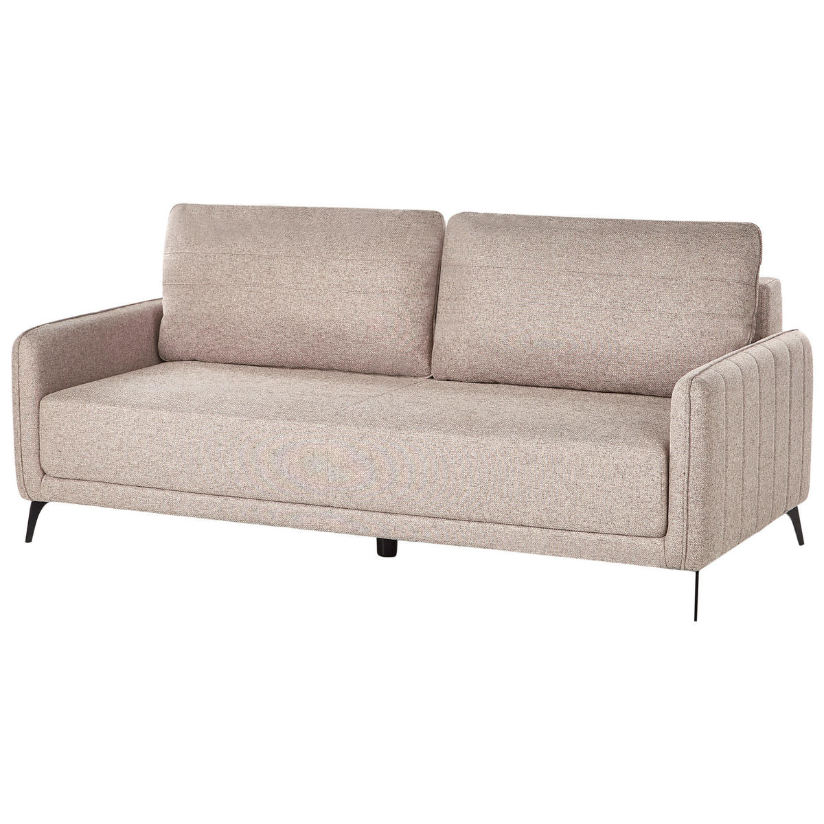 ROZKLÁDACÍ POHOVKA 3-místná Látka Světle hnědá Heming - světle hnědá, textil (200/88/90cm) - Beliani