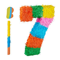 PINATA - různobarevná, plast/papír (35.5/50.5/7.5cm) - Relaxdays