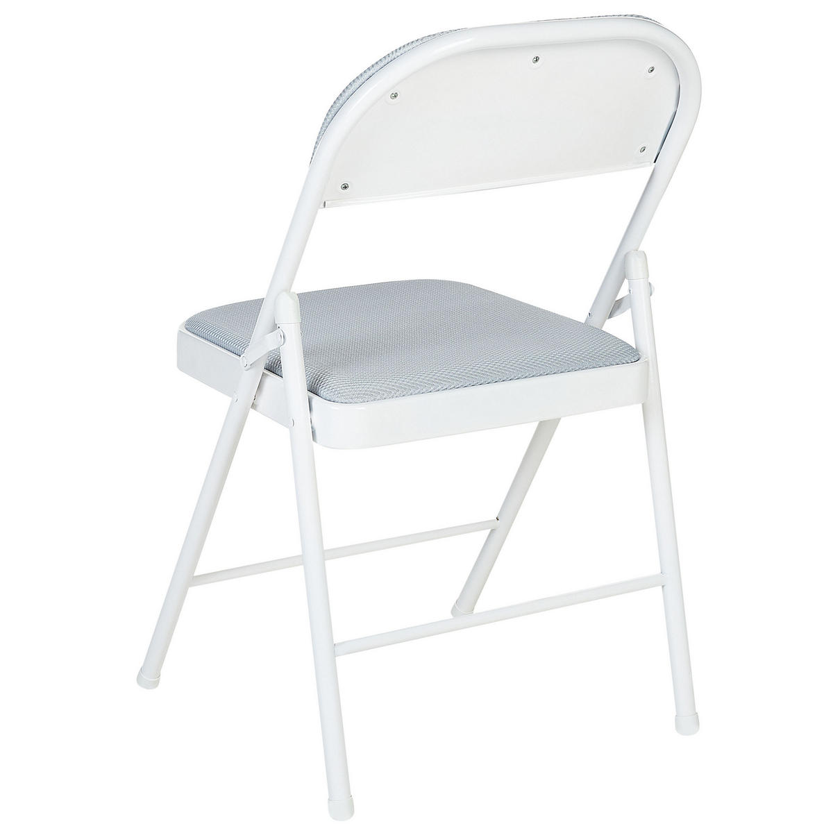 KLAPPSTUHL 4er-Set Metall Grau Sparks - Grau, Kunststoff/Textil (45/77/47cm) - Beliani
