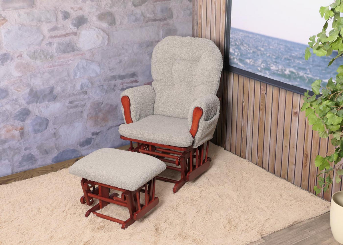 RELAXSESSEL Grau, Braun - Braun/Grau, Textil (74/105/72cm) - MCW