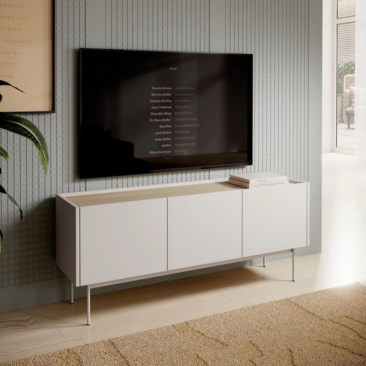 WOHNZIMMER Set 3-tlg. – COLOR – Kaschmir - Kaschmir, Holzwerkstoff (144/55/37cm) - hi-markt