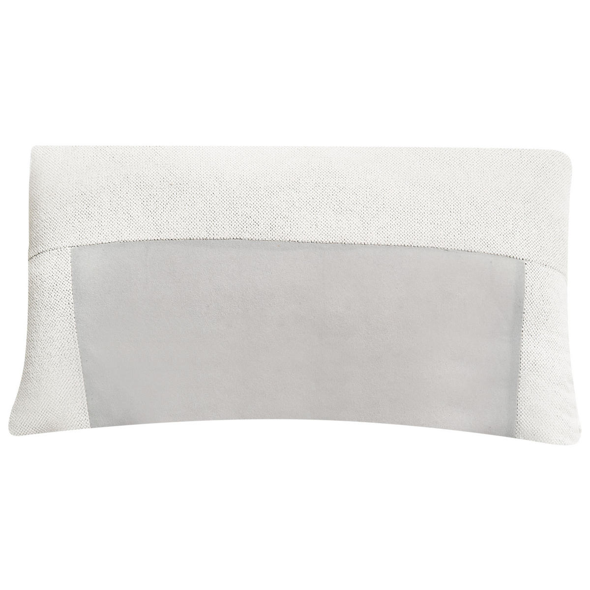 ČALOUNĚNÉ LEHÁTKO CHAISE LONGUE Látka Krémově bílé Vizille - bílá/černá, textil (80/60/160cm) - Beliani