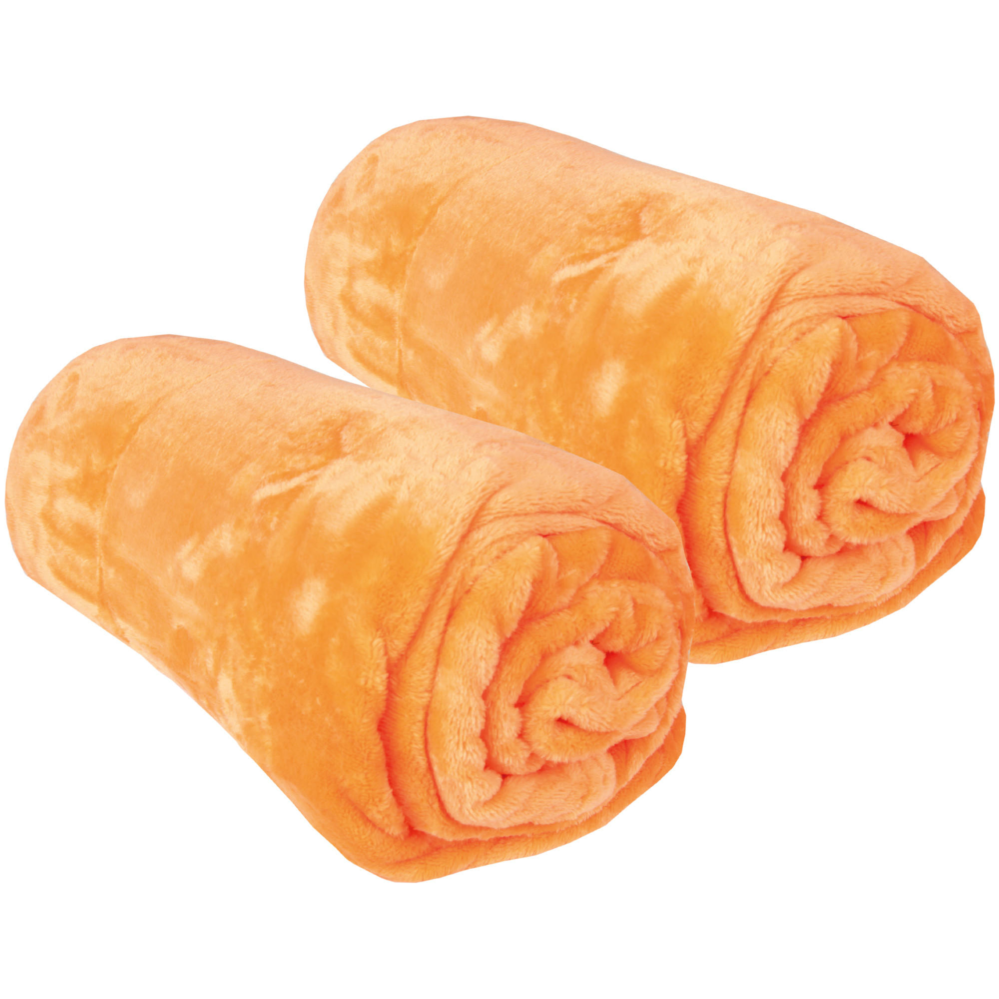 KUSCHELDECKE "Celina" 2er-Pack Orange 130x170 cm - Orange, Textil (130/170cm)