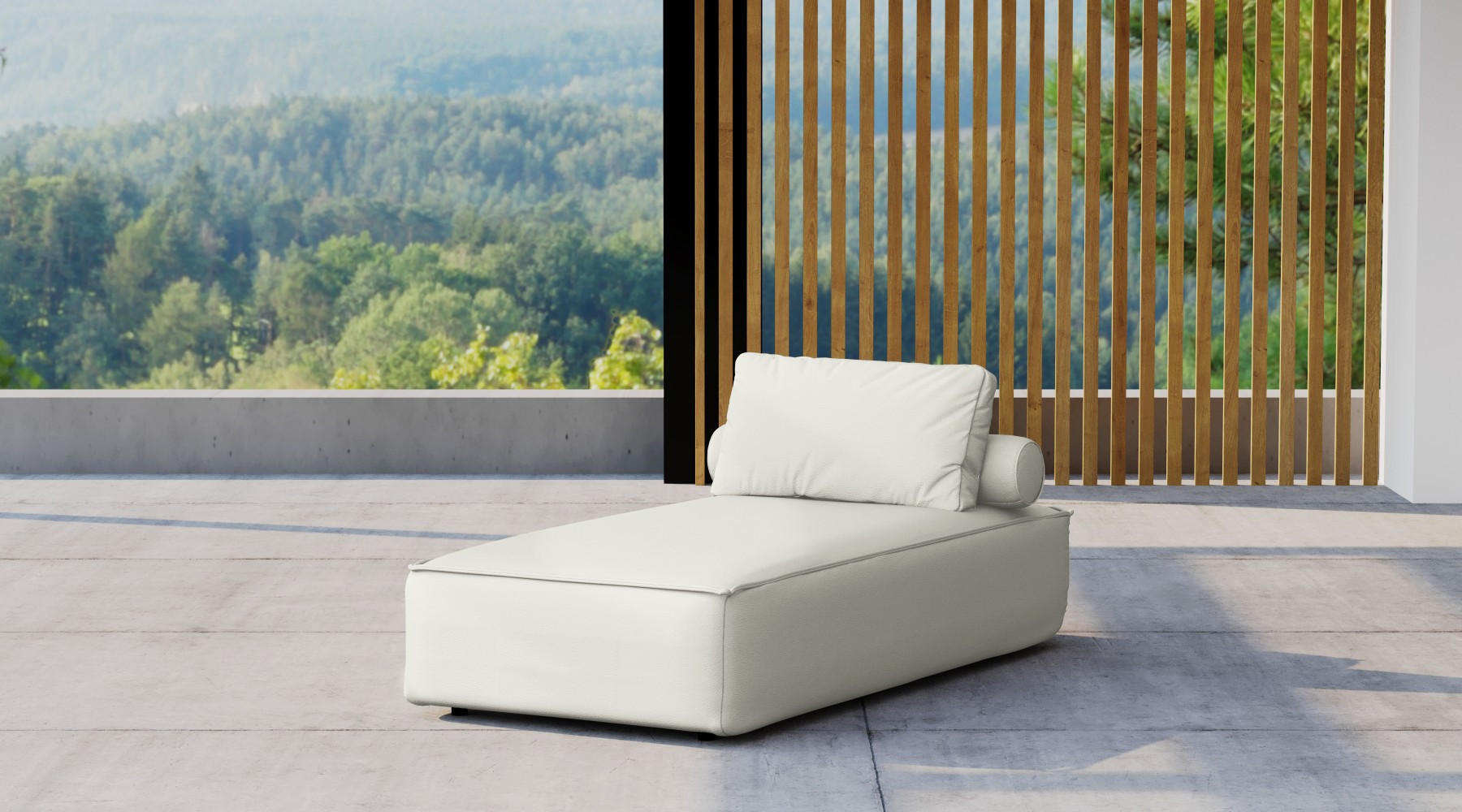 GARTENCHAISELONGUE Liegestuhl Für Den Garten MALIBU Creme - Creme, Holz (90/73/194cm) - Kaiser Möbel