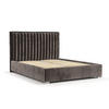 POLSTERBETT Breeze Braun 120/200 cm im Chenille-Stoff - Silberfarben/Naturfarben, Holz/Holzwerkstoff (120/200cm) - Maison de Reve