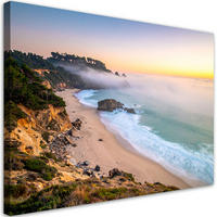 LEINWANDBILD Meereslandschaft Strand Natur 90x60cm - Multicolor, Textil (90/60cm) - Feeby