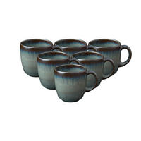 KAFFEETASSEN Lave Gris 190 ml 6er Set - Grau, Keramik (0.19L) - like.Villeroy & Boch