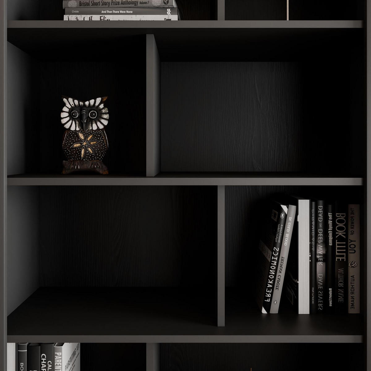 REGAL SCARLETT MIT SCHUBLADEN SCHWARZ - Schwarz, Holzwerkstoff (88/193.8/38cm) - Lookway