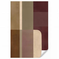 TAPETE - Unis - Abstrakt - Bordeaux - Linien - 140x200 cm - Multicolor, Papier (140/200cm) - OnlyWow