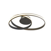 DECKENLEUCHTE Keane, Schwarz, 55cm - Schwarz, Metall (55/55/18cm) - KOSILUM