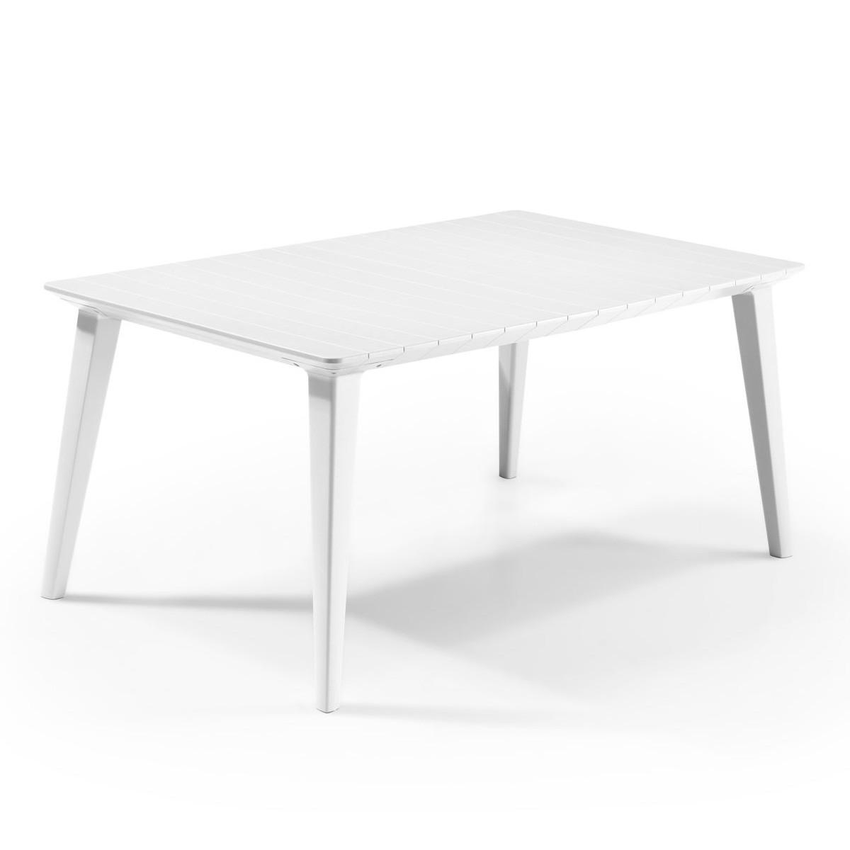 GARTENTISCH Lima in weiß - Weiß, Kunststoff (157/98/74cm) - Allibert