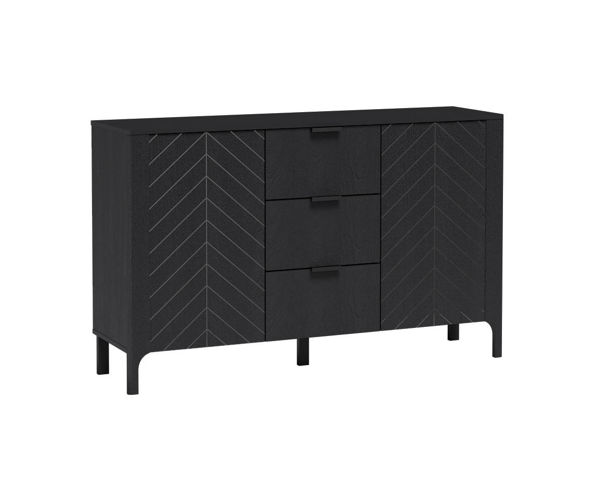KOMMODE Malumi MM-1 Schwarz Paintflow - Schwarz, Holzwerkstoff (153/95/40.5cm)