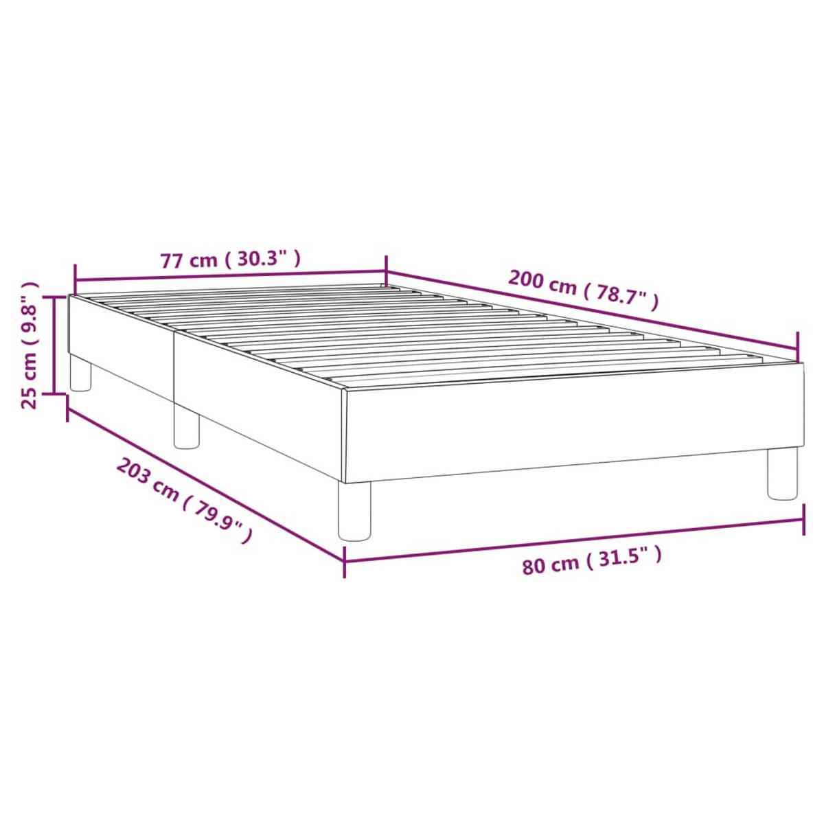 POLSTERBETT Quinn 80/203 cm - Grau, Holzwerkstoff (80/200cm) - Nettlife