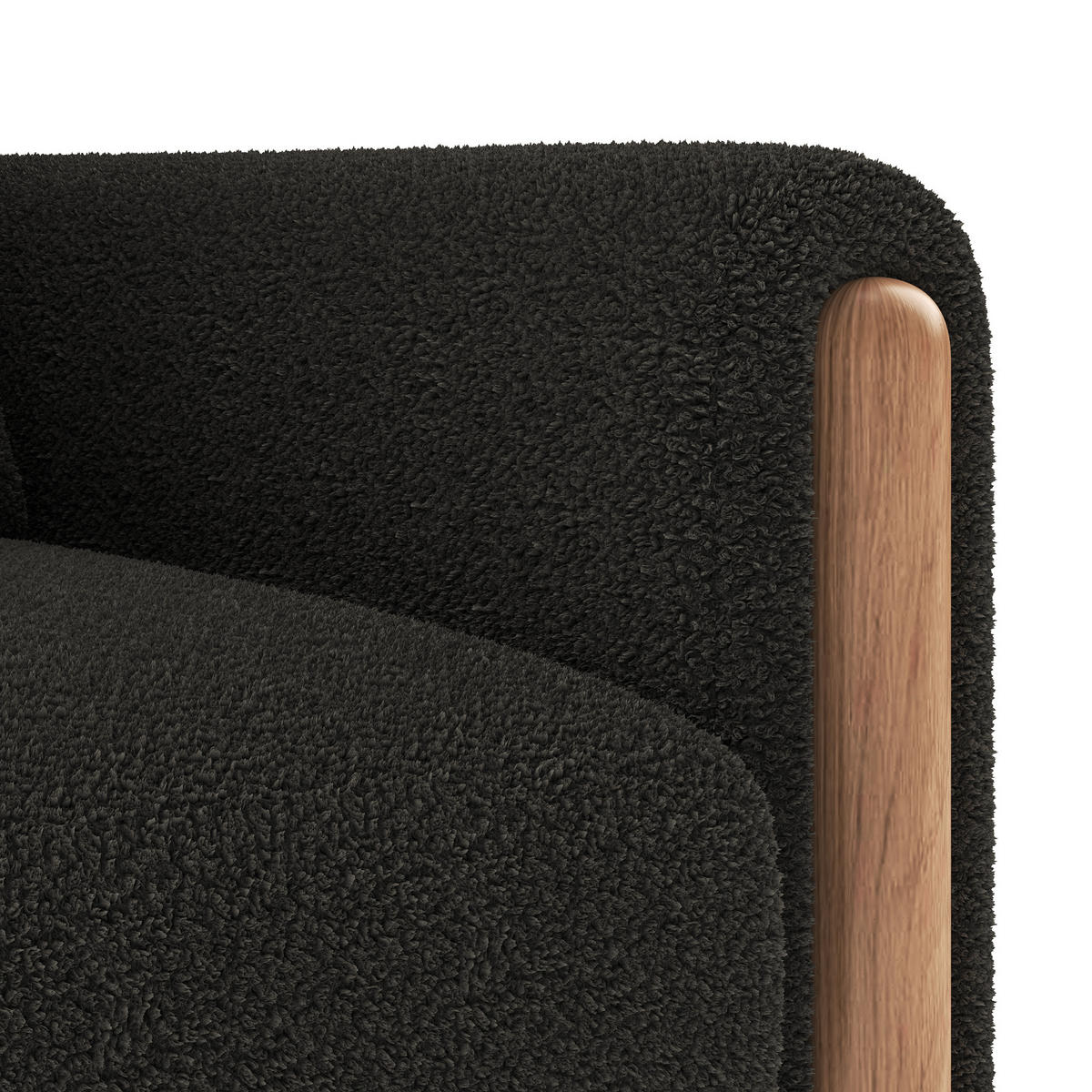 SESSEL mit Kissen 87 x 83 x 88,5 cm Teddy Dark Gray - Dunkelgrau, Kunststoff (83/88.5/87cm) - Meubliv