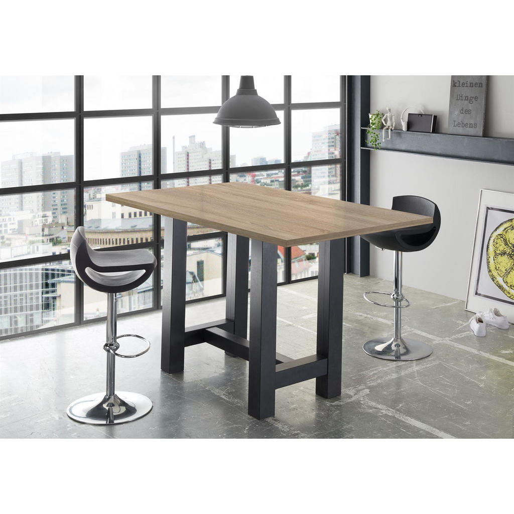 Thumbnail - 58aufmkessel Stehtisch, Graubraun, Holz, Rechteckig, 70x105x120 cm, Esszimmer, Barmöbel, Bartische