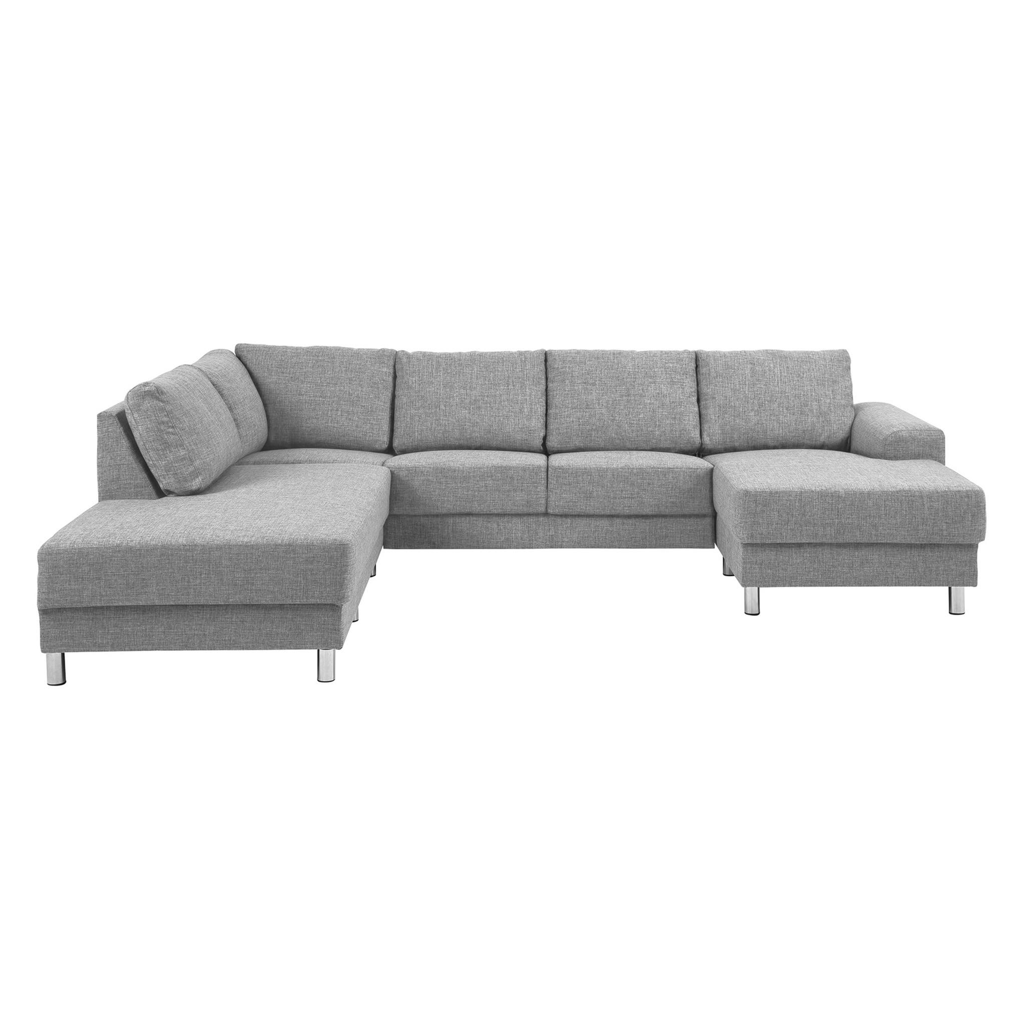 ECKSOFA hellgrau - Grau, Textil (287/221cm) - ebuy24
