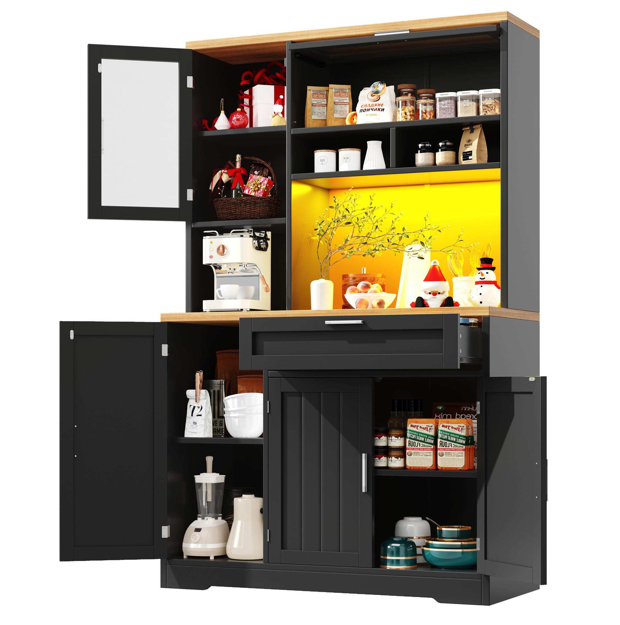 Modenvie Buffet Schwarz 104x180x40 cm