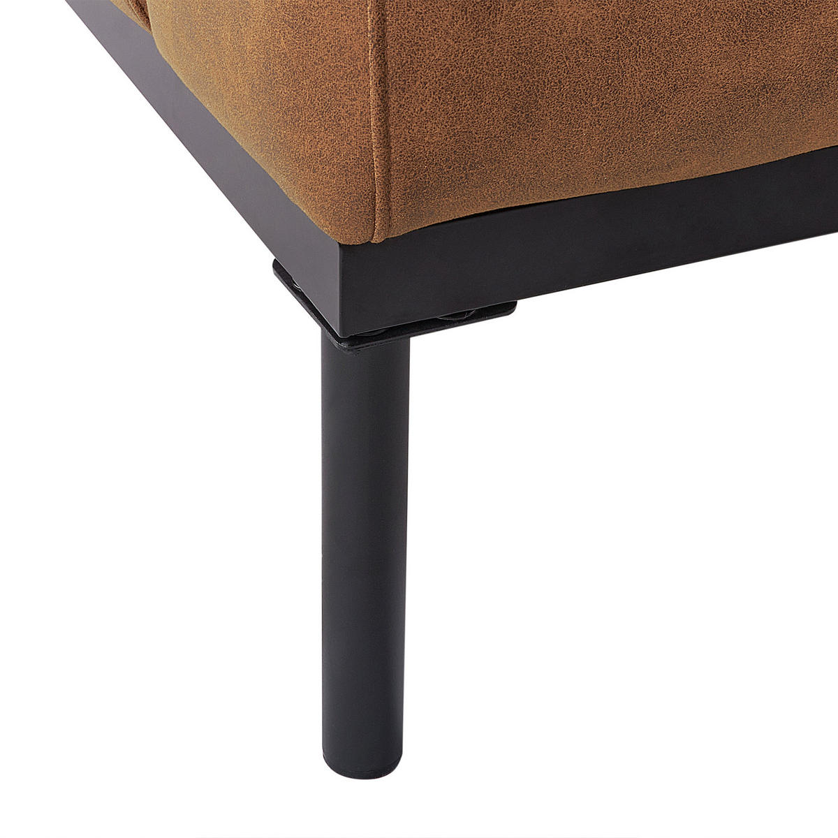 2-SITZER-SOFA Kunstleder braun Malmos - Schwarz/Braun, Textil (196/78/85cm) - Beliani