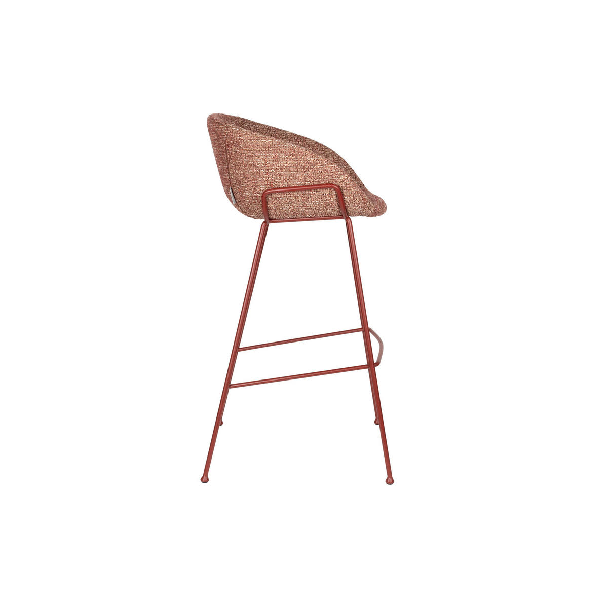 BARHOCKER Feston Rückenlehne 76 cm Rot - 2 er Set - Rot, Kunststoff (54.5/98.5/53cm) - Zuiver