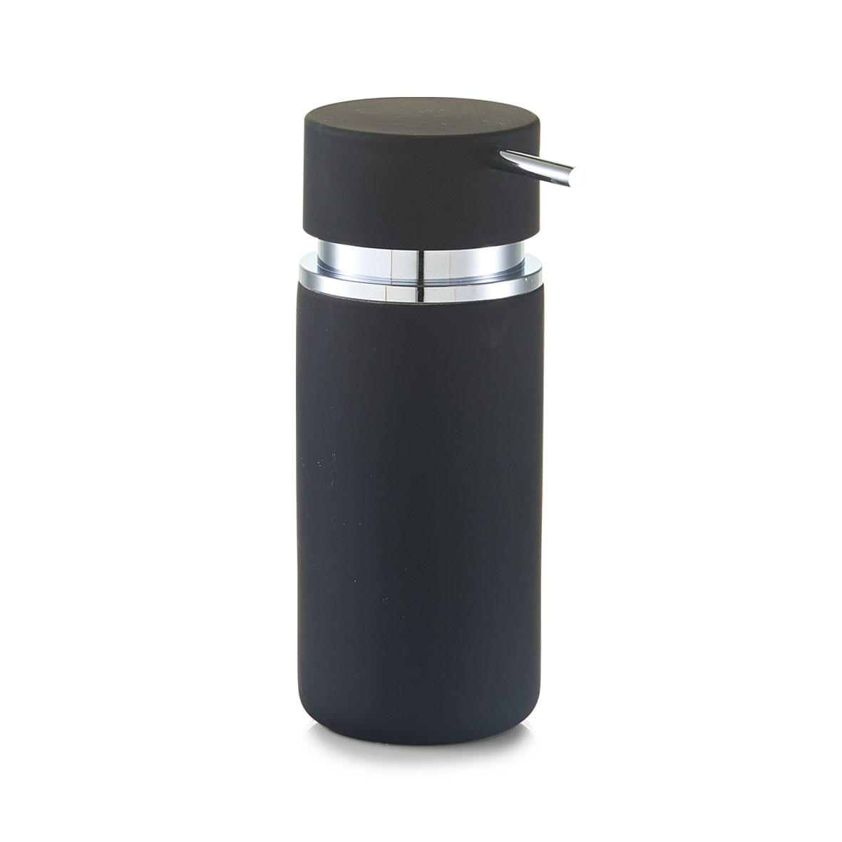 SEIFENSPENDER Rubber - Keramik, Schwarz - Schwarz, Keramik (6.6/16/6.6cm) - Zeller Present
