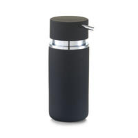 SEIFENSPENDER Rubber - Keramik, Schwarz - Schwarz, Keramik (6.6/16/6.6cm) - Zeller Present
