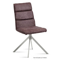 ESSZIMMERSTUHL (8er-Set) Dorkas 47x92x60 Edelstahl/Braun - Edelstahlfarben/Braun, Kunststoff (60/92/47cm) - 58aufmkessel