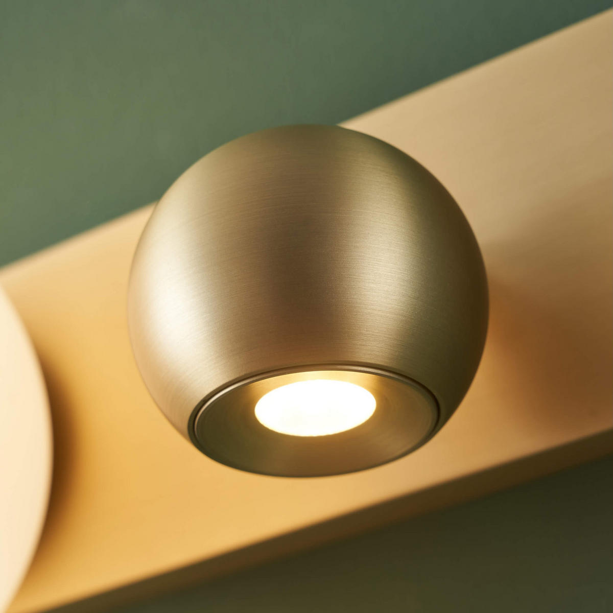 WANDLEUCHTE Avelysa, Weiß und Gold, 30cm - Goldfarben, Glas (8/30/15cm) - KOSILUM