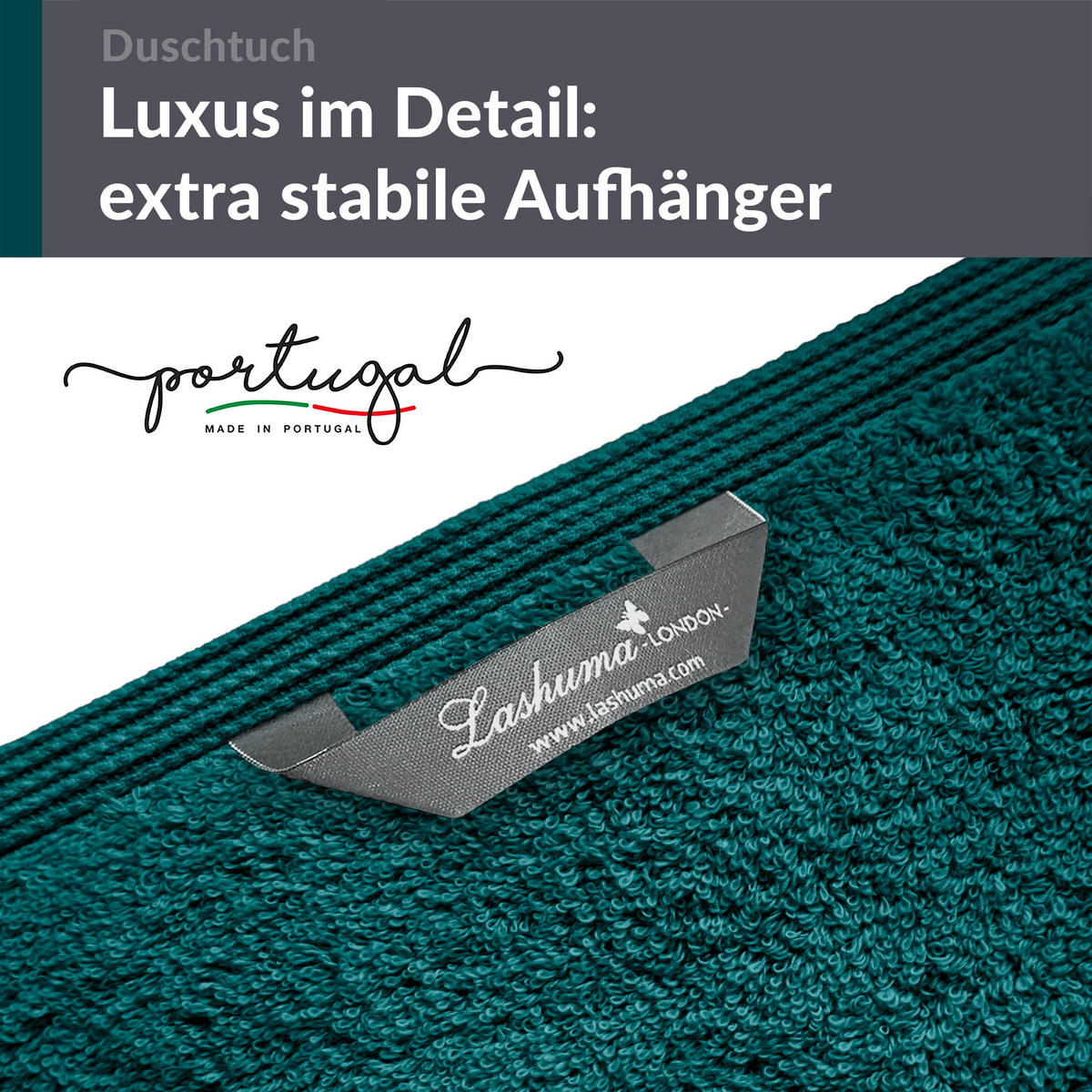 DUSCHTUCH London Opal Grün 2er Set 70x140 - Opal, Textil (70/140cm) - Lashuma