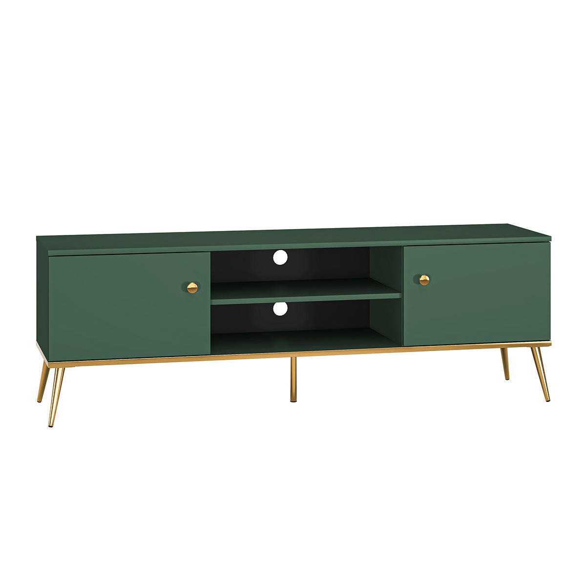 TV-MÖBEL Thalia Grün - Grün, Holzwerkstoff (160/53/40cm) - Petits-meubles