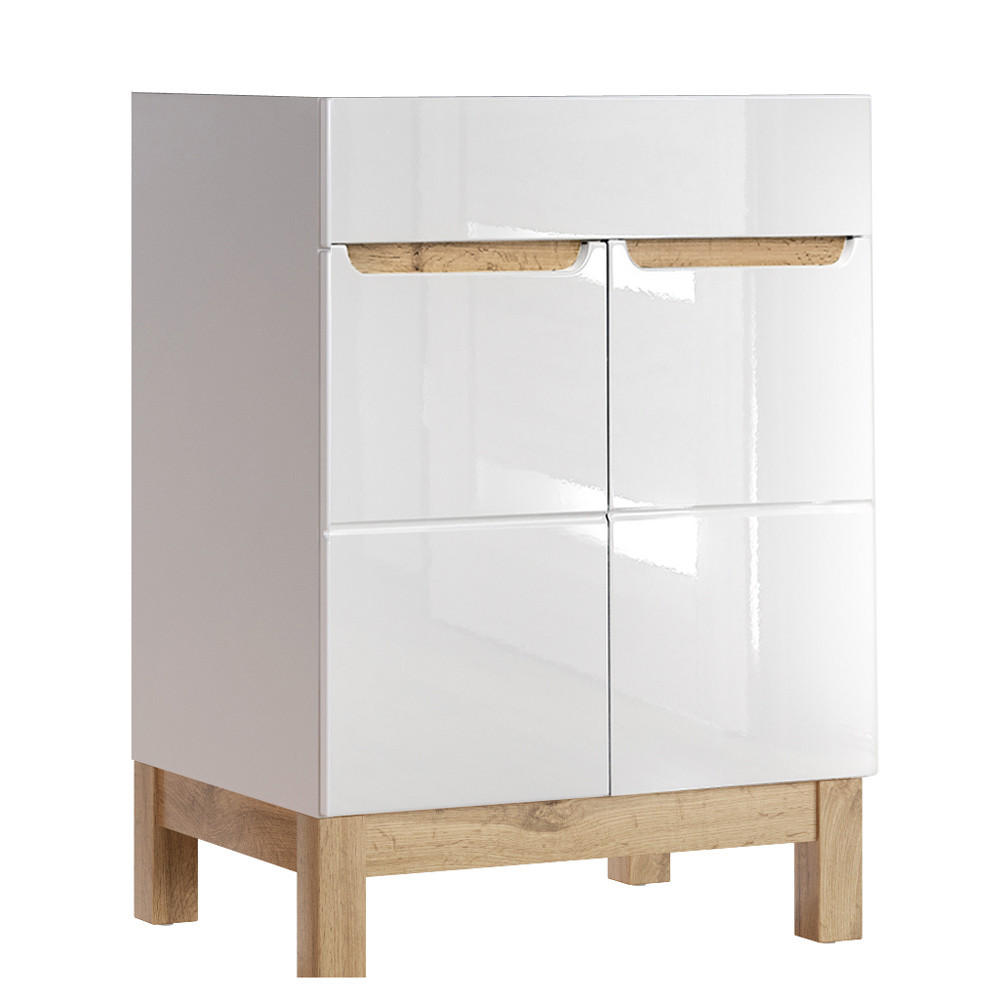 Lomado Waschbeckenschrank Weiß 60x85x45 cm