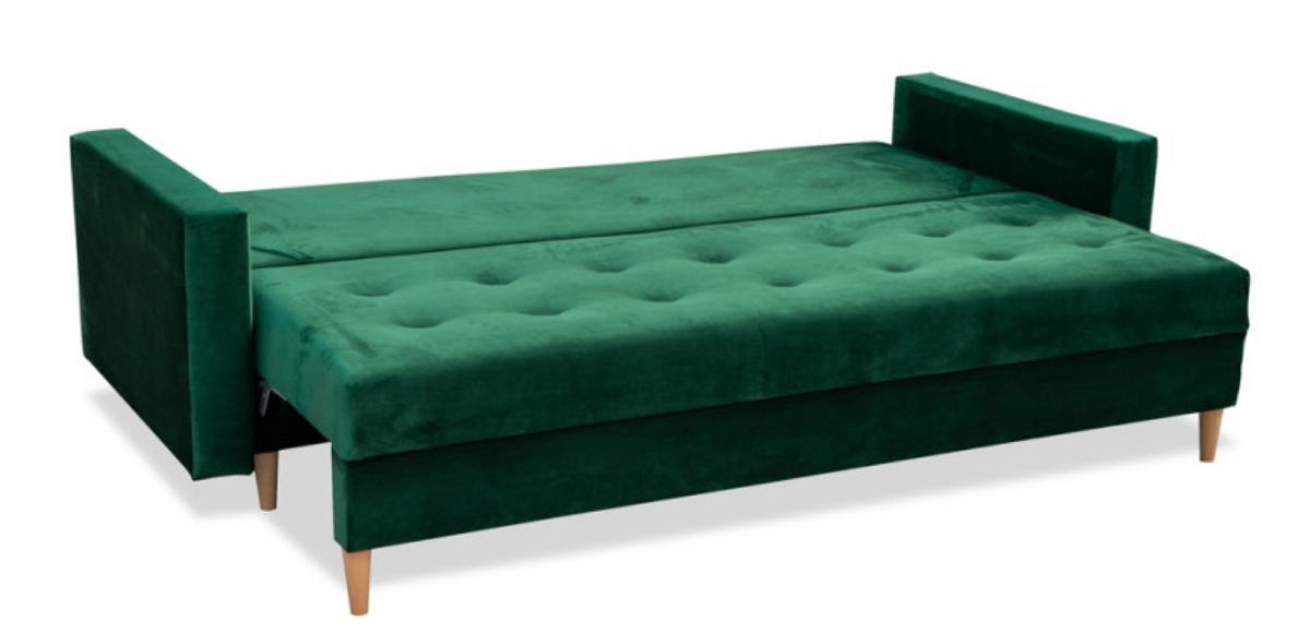 SOFA Butelgrün BANDI Gepolstert - Grün, Textil (229/90/90cm) - Sepro Meble