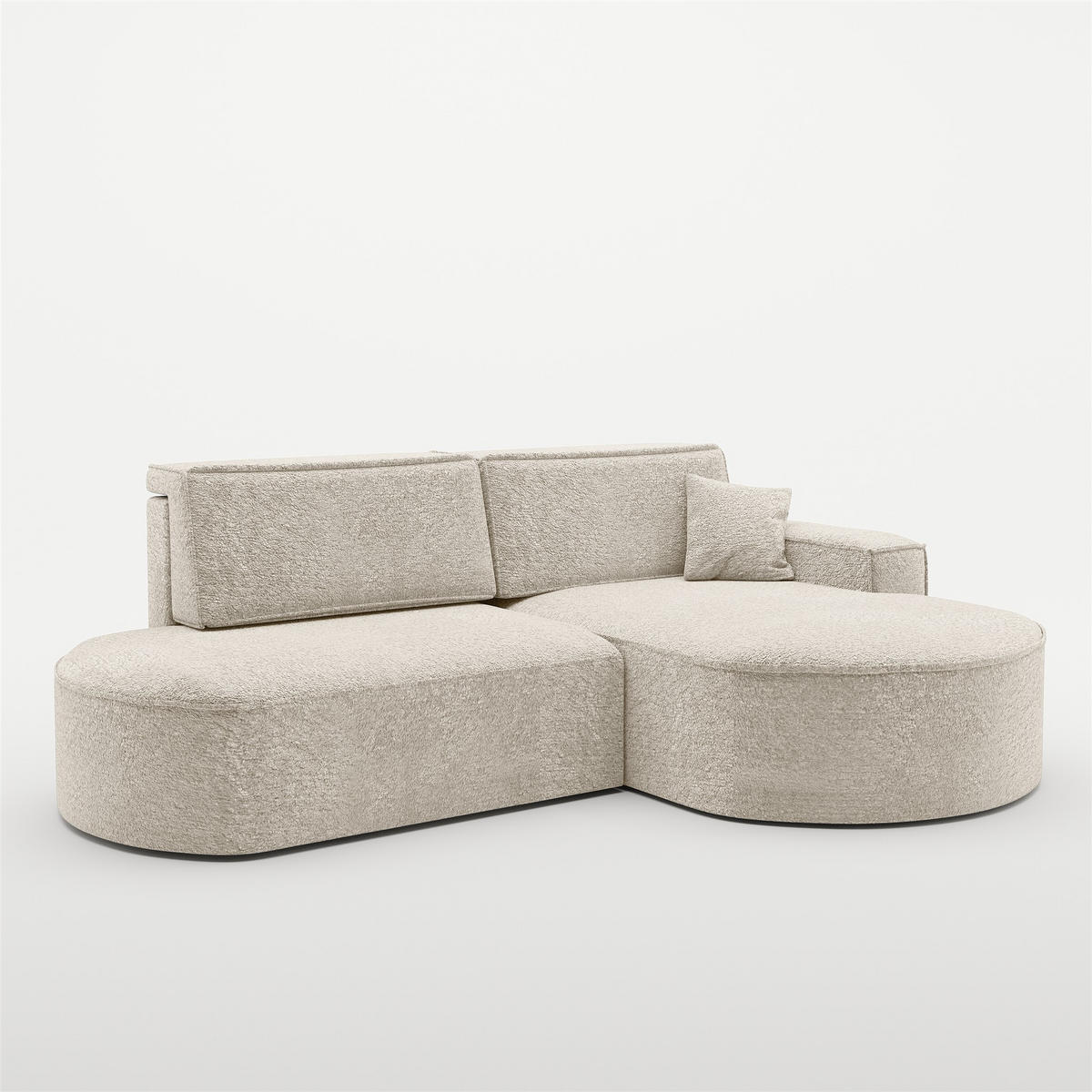 ECKSOFA Venedig Mit Schlaffunktion - Creme, Holzwerkstoff/Textil (278/179cm) - Fun Möbel